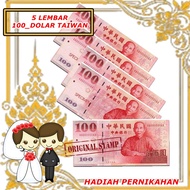 Mahar Nikah Unik Uang Koleksi Taiwan Pecahan 100 Dolar Dollar Taiwan