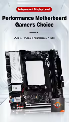 TOPC Ryzen 7 7840HS/8745HS/Ryzen 9 7940HS ITX Motherboard 2*DDR5 RAM 2*M.2 2280 SSD 8*PCIE 4.0 4*SAT