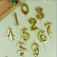 LILIN Gold Number Birthday Candle / Happy Birthday Number Candle / Birthday Candle Number