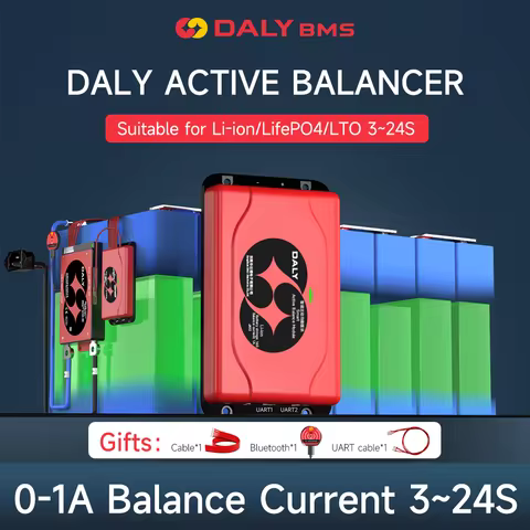 Smart DALY Active Balancer Lifepo4 16S 4S 8S 10S 13S 20S 24S Equalizer bluetooth APP UART 1A For LI-