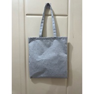 {Plain Color Canvas Bag} Bag Large Capacity Plain Thick School Side Back Shoulder Silver Gray Long S