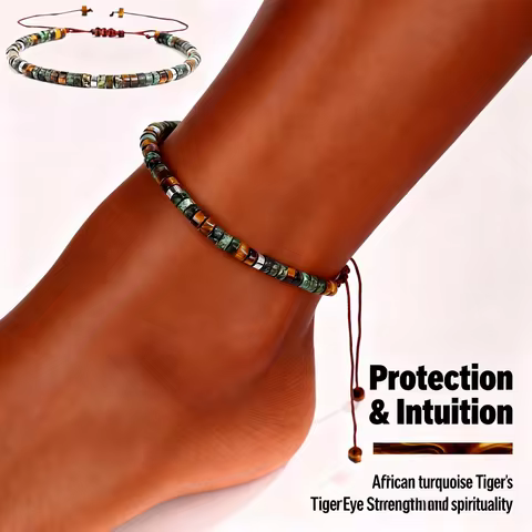 Summer Cute Jewelries Nature Stone Bileklik Daily Commute High Quality Protection Intuition Anklet f
