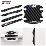 Sieece For BMW M Car Door Edge Protector Carbon Fiber Auto Door Handle Protector Car Door Bowl Prote