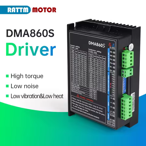 RATTMMOTOR DMA860S Nema34 Stepper MOTOR Driver 2.2A-8.2A 18-110V AC 18-160V DC CNC