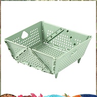 Plastic  Colander - Foldable Drain Basket with Resting Feet - Kitchen Food Strainer - Space-Saving  