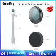 SmallRig CPL Filter for Insta 360 GO Ultra with Silicone Lens Cover Rainbow High-Alumina Glass Snap-