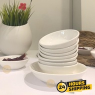 5STAR WHITE CERAMIC SAUCE PLATE SOY SAUCE RESTAURANT DINNERWARE DIPPING DISH TRAY PLATE TABLEWARE