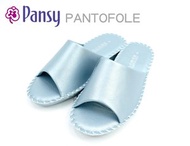 Pansy - 日本知名品牌 Pantofole 簡約閃亮家居室內手工拖鞋 (藍色)(平行進口)