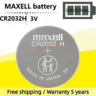 Maxell CR2032H แบตเตอรี่ 3V ความจุสูงรถรีโมทคอนโทรลกุญแจอิเล็กทรอนิกส์ CR2032E เหรียญเซลล์เมนบอร์ดคอ