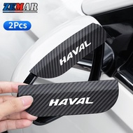 2Pcs Haval Car Rear View Mirror Rain Guard Carbon Fiber Rear View Mirror Sticker Universal Auto Parts For Haval H6 Jolion H2 H2s H1 2022 2023 H5 M4 H9