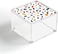 Society6 83 Oranges Terrazzo Love Acrylic Box, 4" x 4"