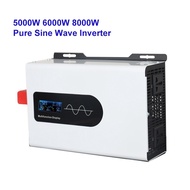 5000W 6000W 8000W Pure Sine Wave Inverter DC 12V 24V 48V To AC 220V 60HZ Off Grid Inverter Portable 