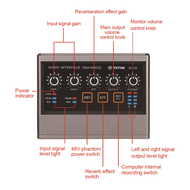 Q16 Microphone Recording Sound Card USB Sound Card Audio Mixer Microphone Live Recording K Song