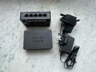 CISCO 5Ports Switch 迷你網絡交換器連火牛 2Set
