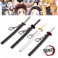 Anime Demon Slayer Sword Katana Keychain Kamado Tanjirou Cosplay Weapons Japanese Katana Ghost Blade