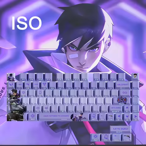 Valorant Keycaps ISO Viper Neon Chamber Raze keycaps Cherry Profile GAME Gaming Keycaps For Mechanic