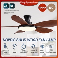 【Shrry Lighting】Large Fan Blades Ceiling Fan With Light 42"52" 24W DC Motor Ceiling Fan Strong Wind