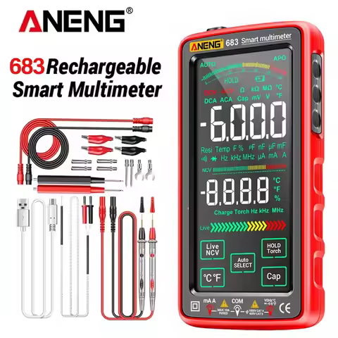 Digital Multimeter Rechargeable ANENG 683 Smart High Touch 6000 Counts Multimeter AC/DC Voltage Test