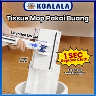 【Automatic】Lazy Mop Hands Free Mop Lantai Pakai Buang Wet Tissue Mop Lantai Viral Flat Mop Household