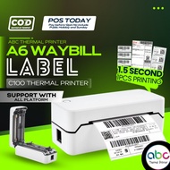 C100 - Waybill Label A6 Thermal Printer Bluetooth Shipping Waybil Awb Airway Bill Courier Barcode Th