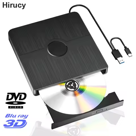 External Blu Ray Drive for Laptop PC CD DVD Read/Write Player Portable 3D Blu Ray Drive Compatible w