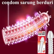 [Tambah Panjang] Kondom Berduri Crystal Spike Condom Kondom Tahan Lama Guna Ulang Kali
