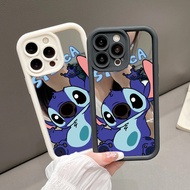 For Samsung Galaxy A01 A02 A03 A03s A04 A04s A05 A05s A06 Casing Cute Cartoon Stitch Stitch Case Lux
