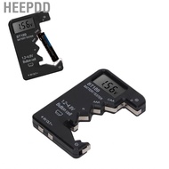 HEEPDD Battery Tester  Universal Checker Small for C AAA D N 9V 6F22 1.5V 3V Button (Black)