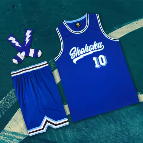 2PCS Slam Dunk Basketball Jersey for Boys Girl Size S-3XL Black Golden School Uniform Aomine Daiki J