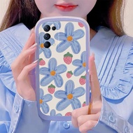 purple flower phone case oppo reno5 soft phone case girl reno5 soft cover oppo reno reno2 reno2F casing