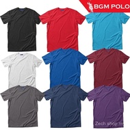 BGM POLO Unisex Cotton Plain Round Neck T- Shirt BPPMTRN004-MX - T-Shirt Kosong