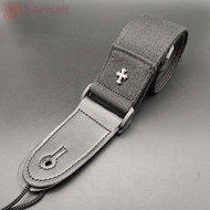 HARRIETT Electric Guitar Strap Guitar Accessories Personality Ends Strap Leather Adjustable Vintage Acoustic Folk Guitarra Belt