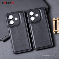 Oppo A3X Oppo A3 NFC Case Leather Pro Camera Black Case Oppo A3X Oppo A3 NFC