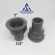 Inner Thread Socket 1 x 1/2" inch AW Grest / SDD 1 x 1/2" in PVC / Faucet Socket 1 x 1/2 /Sock Threa