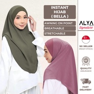 [ Alya Signature ] Instant Hijab - Bella ( Alya Apparels / Sports Hijab / Soft Sarung / Ironless Tud