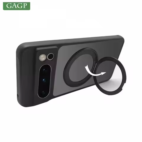 Business Translucent Magnetic Magsafe Case for Google Pixel 8 7 6 9 10 Pro XL 360° Rotate Stand Hold