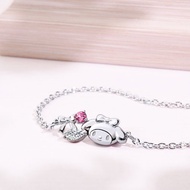 Sanrio學院Mix系列-MyMelody美樂蒂晶鑽純銀手鍊