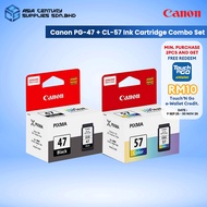 Canon PG-47 + CL-57 (Combo Set) Ink Cartridge / Canon E400 E410 E470 E417 E460 E477 E480 E270 E3170