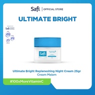 Safi Ultimate Bright Replenishing Night Cream Krim Malam Pelembab Safi Mencerahkan