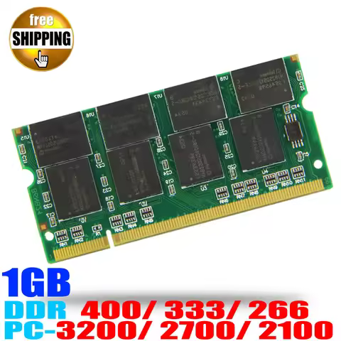 Laptop Memory Ram SO-DIMM DDR1 PC 3200 2700 2100 / DDR 400 333 266 MHz 1GB 200PINS For Notebook Comp