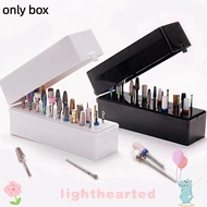 LIGHTHEARTED Nail Drill Bits Holder, Nail Art Supplies Portable Design Dustproof Bit , Durable 30 Ho