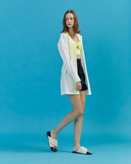 The SRT X4 TBL44 Neon Fringe Shirt Dress - เสื้อเชิ้ต แขนยาว ผ้าคอตตอน ดีเทลตกแต่งพู่