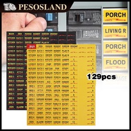 1 Sheet Circuit Breaker Label Weatherproof Fuse Box Identification Reminder Label For Anti-press