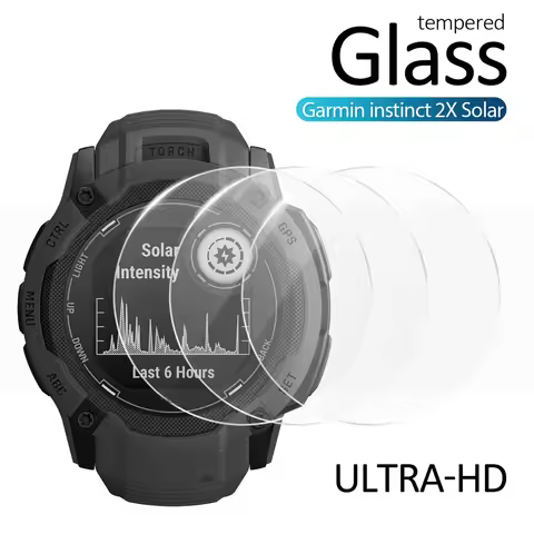 2PCS Screen Protector Tempered Glass for Garmin Instinct 2X Solar Tempered Glass Film Anti-Scratch P