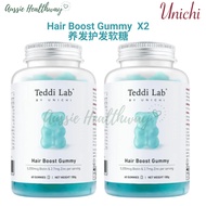 [2 bottles] UNICHI Hair Boost Gummy 60 Gummies Unichi 蓝色护发养发软糖 小熊软糖60粒  防脱发掉发  for stronger hair
