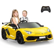 2-Seater Ride on Lamborghini for Kids High Speed Sports Car with PU Leather Seats