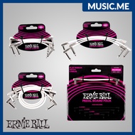 ERNIE BALL RIBBON PATCH CABLE WHITE Guitar Cable (Length 3IN 6IN 12IN)