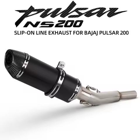 For NS 200 NS200 Bajaj Pulsar Motorcycle Exhaust Modify Kit Slip on Line Escape Racing Middle Pipe M
