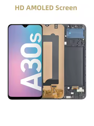 6.4'' AMOLED for Samsung Galaxy A30s LCD Display Touch Screen Digitizer Assembly Replacement for Sam
