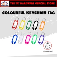 COLOURFUL KEYCHAIN TAG WITH SPLIT RING RANDOM COLOR GIVEN (1pc)